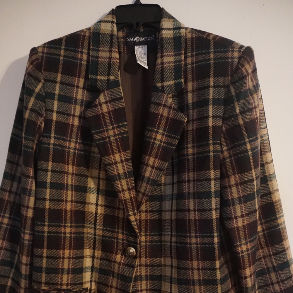 Vintage Plaid Blazer